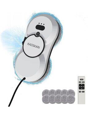 Automatic Window Cleaning Robot with Water Spray, 5600Pa Suction, Remote Control